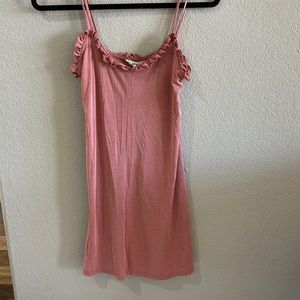 Dress, ruffle, low cut